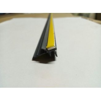 Профіль віконний примикання сірий графіт з манжетою 6 мм без сітки
